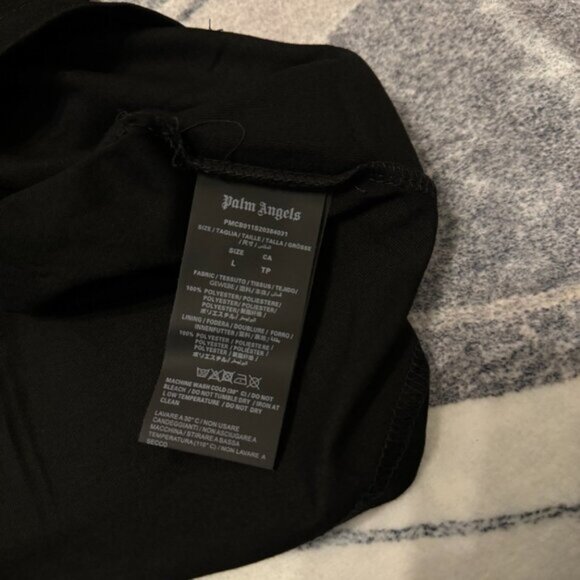 Palm Angels Black Logo Tee Mens Size Large - Picture 3 of 4
